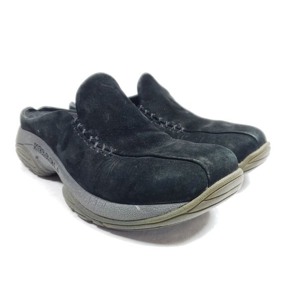Merrell Women's Size 7 Primo Seam Black Suede Leather Clog - Picture 1 of 9